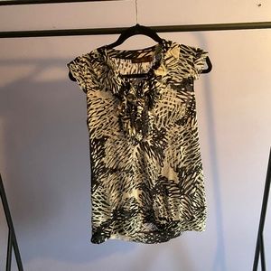 Black and White Blouse